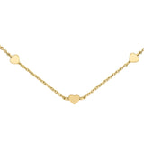 Dew Gold Plated Heart Station Necklace 18"