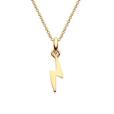 Dew Gold Plated Lightning Bolt Necklace 18"