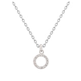 Dew Small Circle CZ Pendant