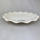 9ct White Gold Aquamarine Diamond Bowtie Ring