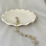 Sterling Silver Handmade Rutilated 'Angel Hair' Quartz Bead Bracelet