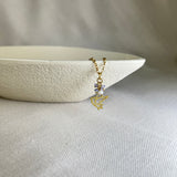 Sterling Silver Gold Plated Little Bird Tanzanite Pearl Necklace SALE