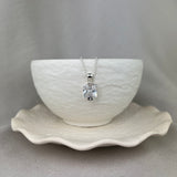 Dew Silver Geometric Square CZ Pendant