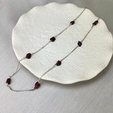 Sterling Silver Pink Tourmaline Handmade Pebble Necklace SALE