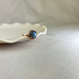 9ct Rose Gold Labradorite Statement Solitaire Ring