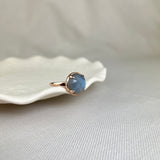 9ct Rose Gold Labradorite Statement Solitaire Ring