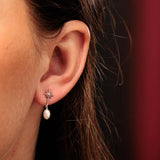 Scream Pretty Angel Star Pearl Drop Stud Earrings