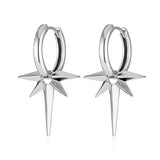 Scream Pretty Angel Star Charm Hoop Earrings