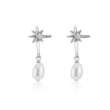 Scream Pretty Angel Star Pearl Drop Stud Earrings