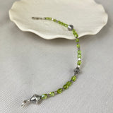 Sterling Silver Handmade Peridot Stacking Bracelet