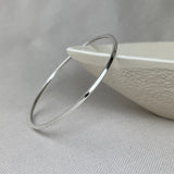 Sterling Silver Square Profile Round Bangle