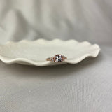 9ct Rose Gold Morganite Diamond Trefoil Ring