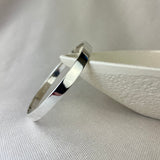 Sterling Silver Handmade Flat Profile Round Bangle 6mm