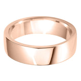 Rose Gold Cushion Shape Profile Wedding Rings