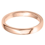 Rose Gold Rounded Flat Profile Wedding Rings