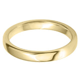 Yellow Gold Rounded Flat Profile Wedding Rings