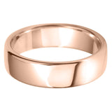 Rose Gold Rounded Flat Profile Wedding Rings