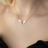 Scream Pretty Bat Necklace Gold Plated