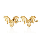 Scream Pretty Bat Stud Earrings Gold Plated
