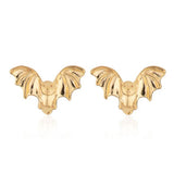 Scream Pretty Bat Stud Earrings Gold Plated
