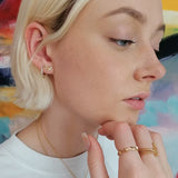 Scream Pretty Bat Stud Earrings Gold Plated