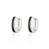 Scream Pretty Candy Stripe Black Huggie Hoop Earrings