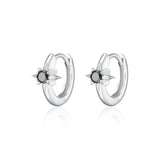 Scream Pretty Large Black Star Huggie Hoop Earrings