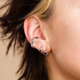 Scream Pretty Large Black Star Huggie Hoop Earrings