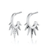Scream Pretty Black Sun Spike Hoop Earrings