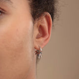 Scream Pretty Black Sun Spike Hoop Earrings
