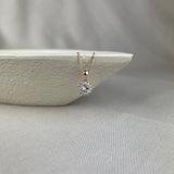 18ct Rose Gold Morganite Diamond Scalloped Edge Halo Cluster Pendant