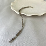 Sterling Silver Handmade Smoky Quartz Stacking Bracelet