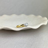 18ct Yellow Gold Diamond Trilogy Pear Shoulder Ring 0.25ct