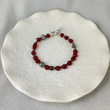 Sterling Silver Handmade Carnelian Stacking Bracelet