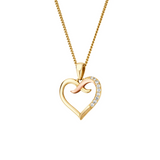 Clogau Forever Yours 9ct Gold Diamond Kiss Pendant