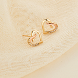 Clogau Forever Yours 9ct Gold Diamond Kiss Stud Earrings