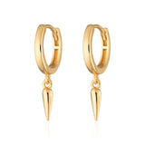 Scream Pretty Claw Charm Hoop Earrings Gold Plated