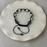 Crystal Corded Bracelet - White SALE