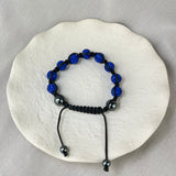 Crystal Corded Bracelet - Cobalt Blue SALE
