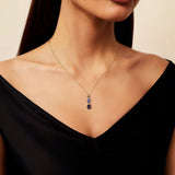 18ct Yellow Gold Tanzanite Amethyst Necklace