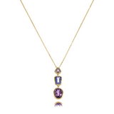 18ct Yellow Gold Tanzanite Amethyst Necklace