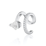 Scream Pretty Diamond Double Band Single Ear Cuff CZ