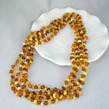 Natural Amber Extra Long Bead Necklace