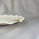 18ct Yellow Gold Opal Solitaire Celtic Weave Ring