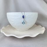 18ct White Gold Aquamarine Tanzanite Duo Necklace