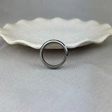 Titanium Silver Inlay Double Band Ring 7mm SALE