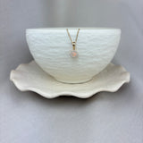 9ct Yellow Gold Opal Diamond Round Halo Pendant