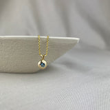 9ct Yellow Gold Aquamarine Double Donut Pendant