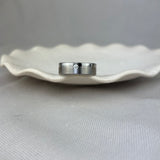 Titanium Diamond Brilliant Cut Band Ring 7mm SALE