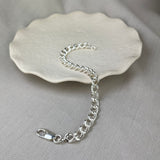 Sterling Silver Curb 80 Link Bracelet